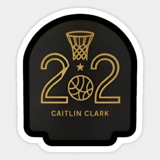 caitlin clark gold version Sticker